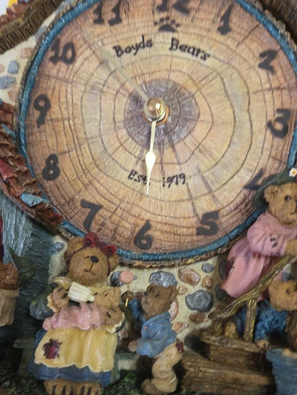 Vintage Boyds Bears Danbury Mint Collector Clock Time Waits For No Bear *Working